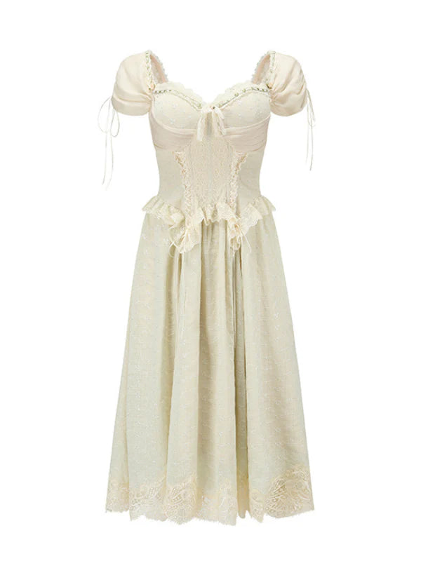 Ethereal Lace Coquette Dress