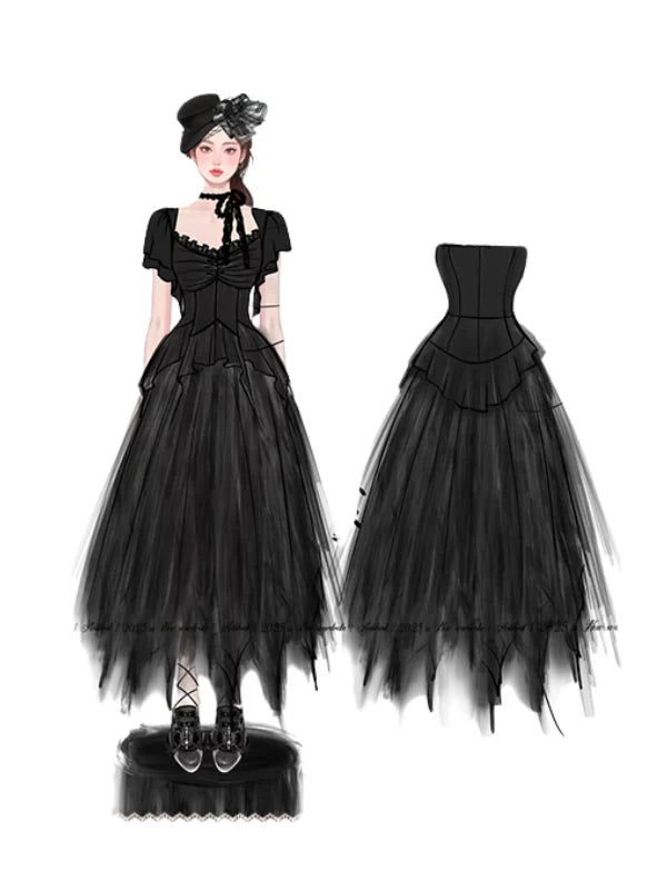 Midnight Tulle Waltz Dress