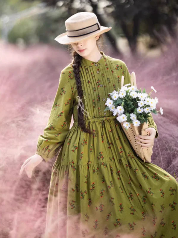 Green Harmony Floral Dress