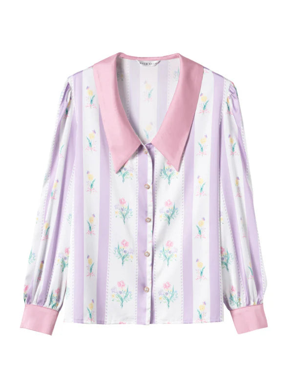 Whimsical Blossom Silk Pajama