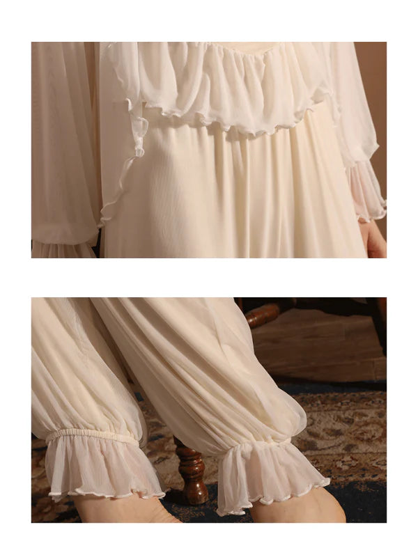 Dreamy Lace-Trim Fairy Pajamas Set