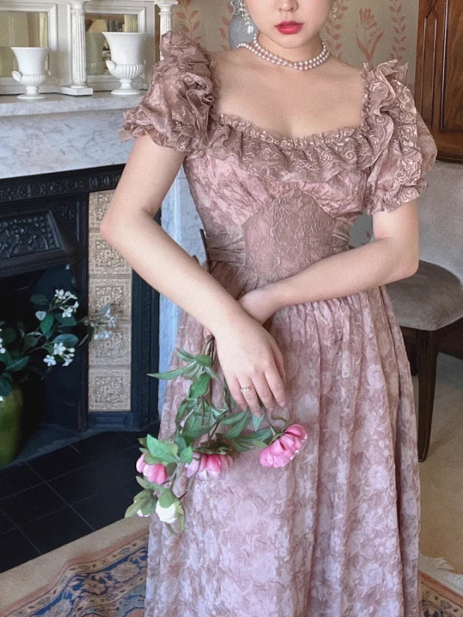 Regal Rose Vintage Lace Dress