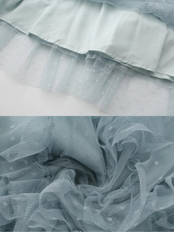 Light Blue Princess Ruffle Garden Dress