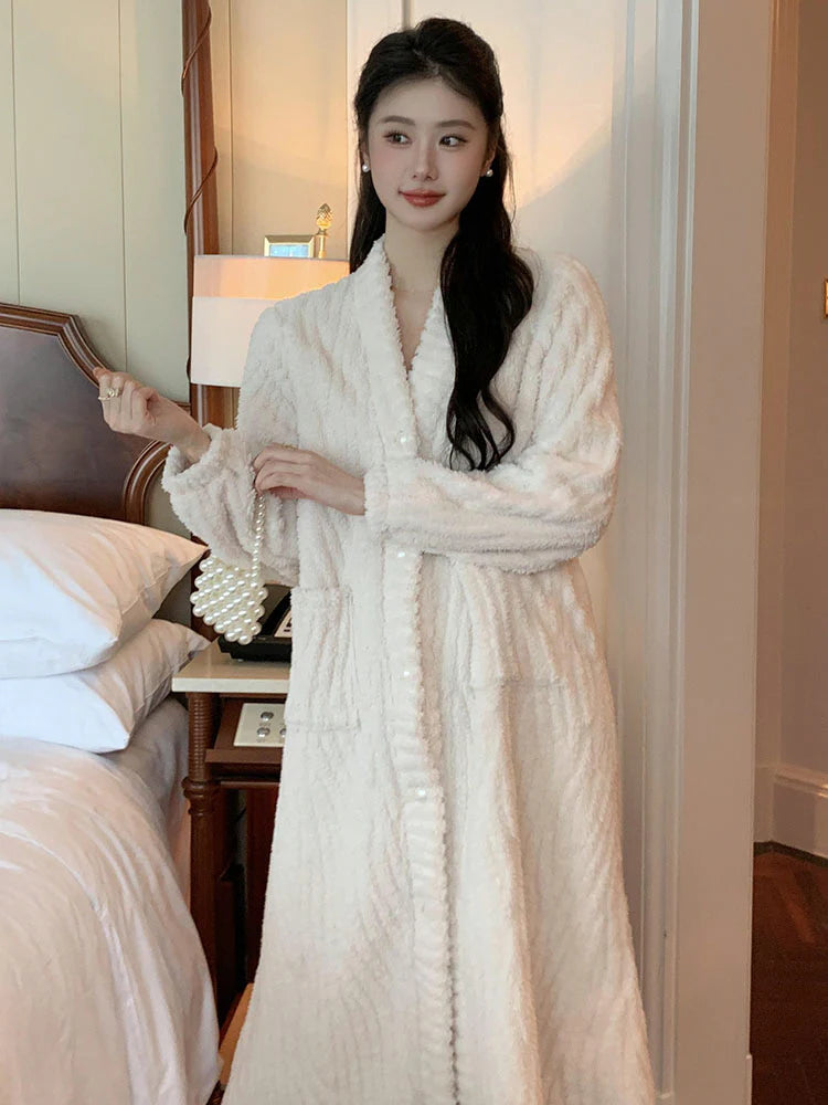 Romantic Velvet Winter Robe