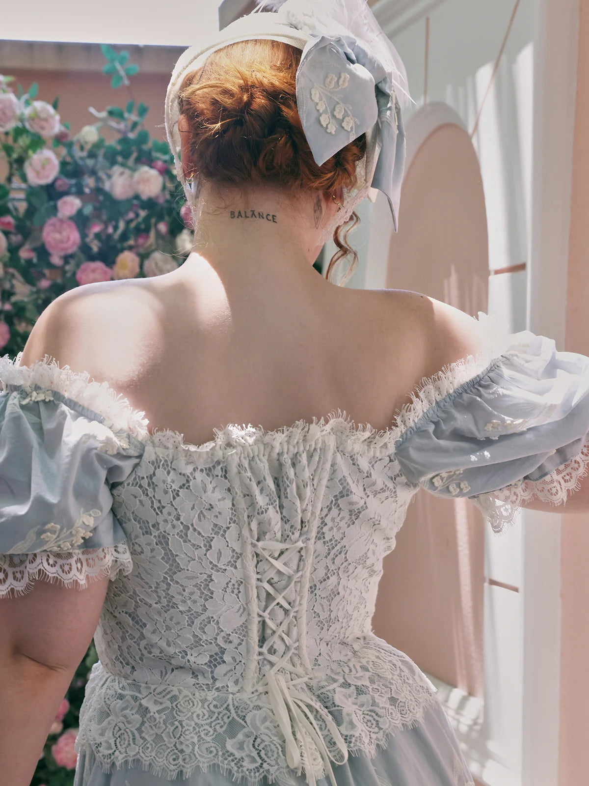 Regency Garden Lace Corset Dress