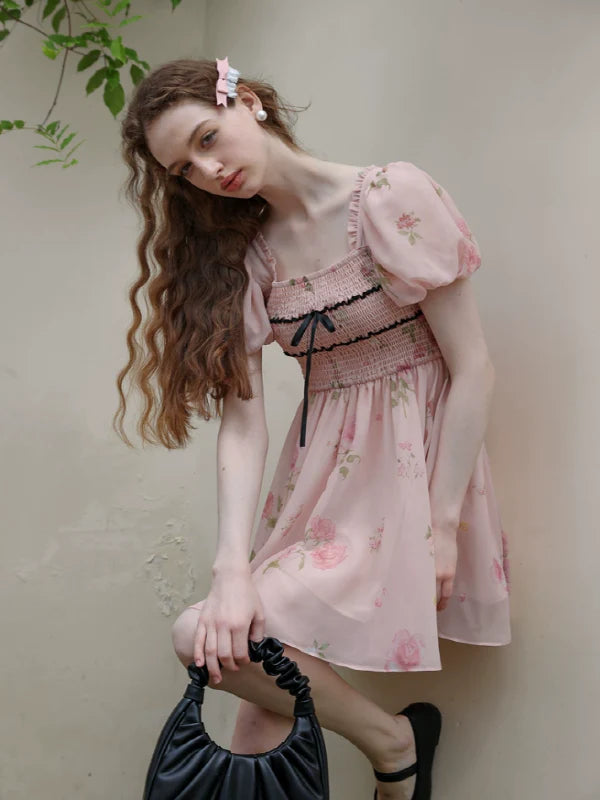Rose Princess Chiffon Dress