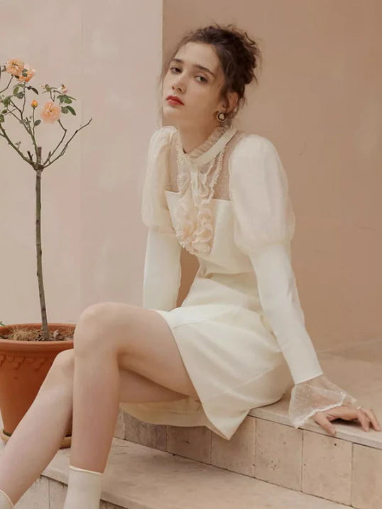 Dreamy Ivory Lace Fairy Dress