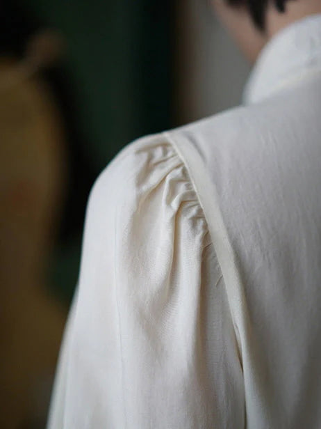 Victorian Elegance Lace Ivory Blouse