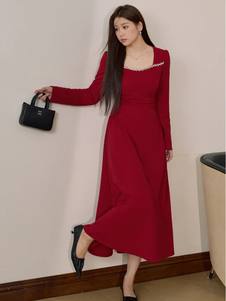 Midnight Velvet Lace Maxi Dress