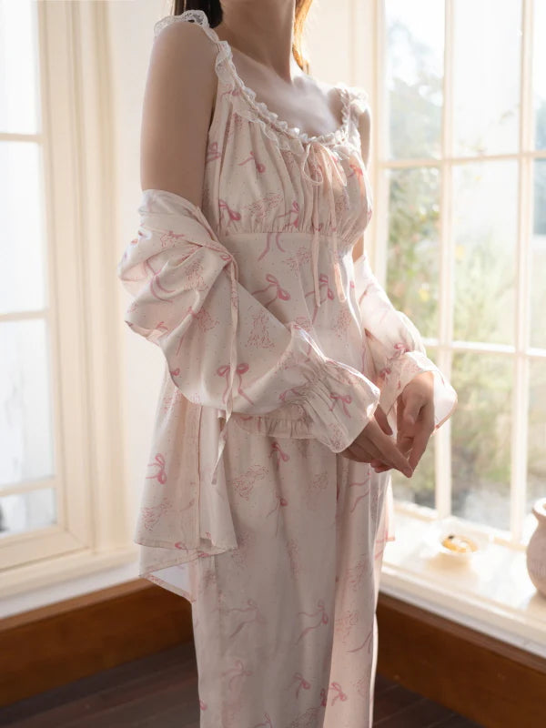 Sweet Ribbon Lounge Pajama Set