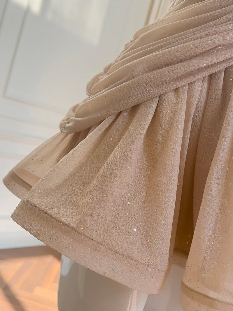 Glitter Blossom Embellished Mini Dress