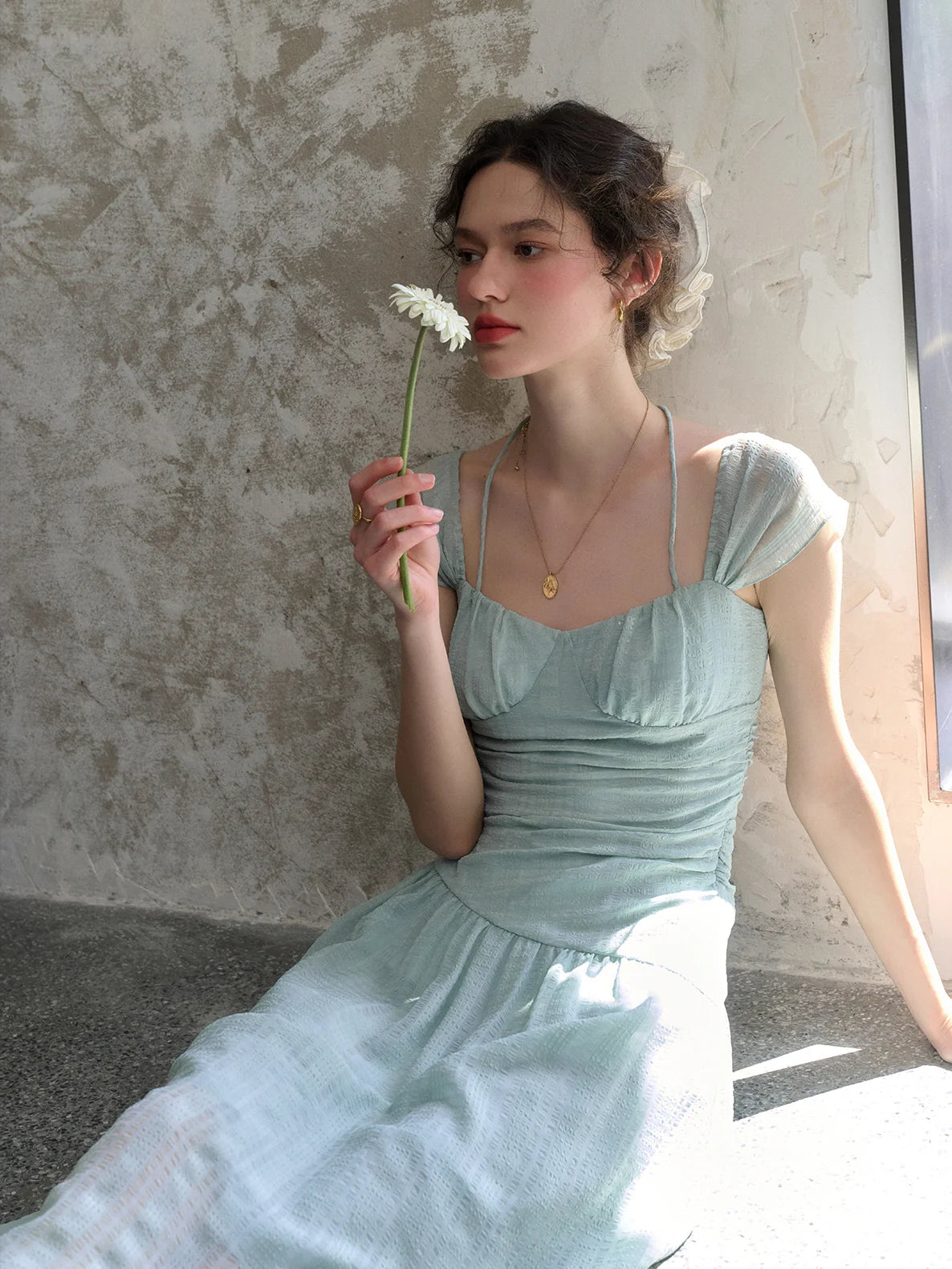 Chloe's Mint Blossom Summer Dress