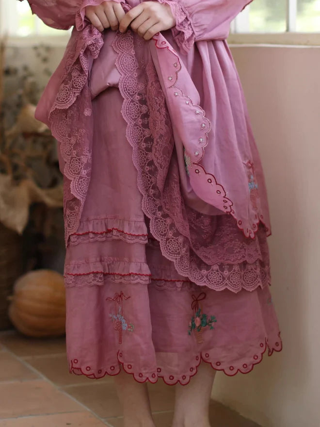 Ramie Embroidered Garden Dress