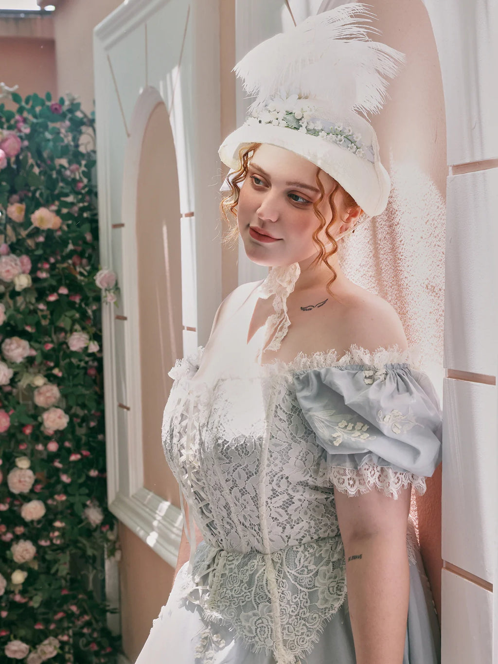 Regency Garden Lace Corset Dress