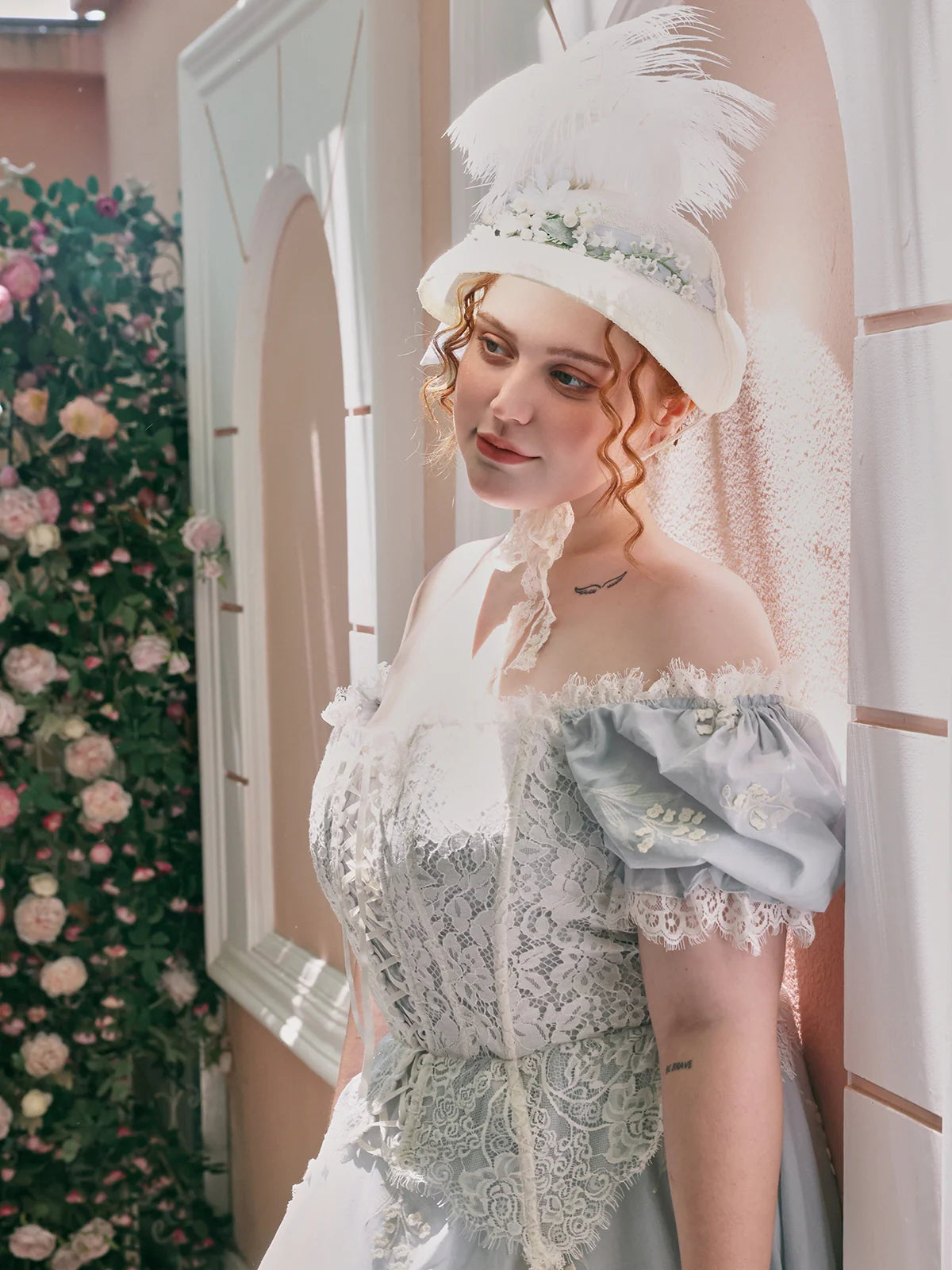 Regency Garden Lace Corset Dress