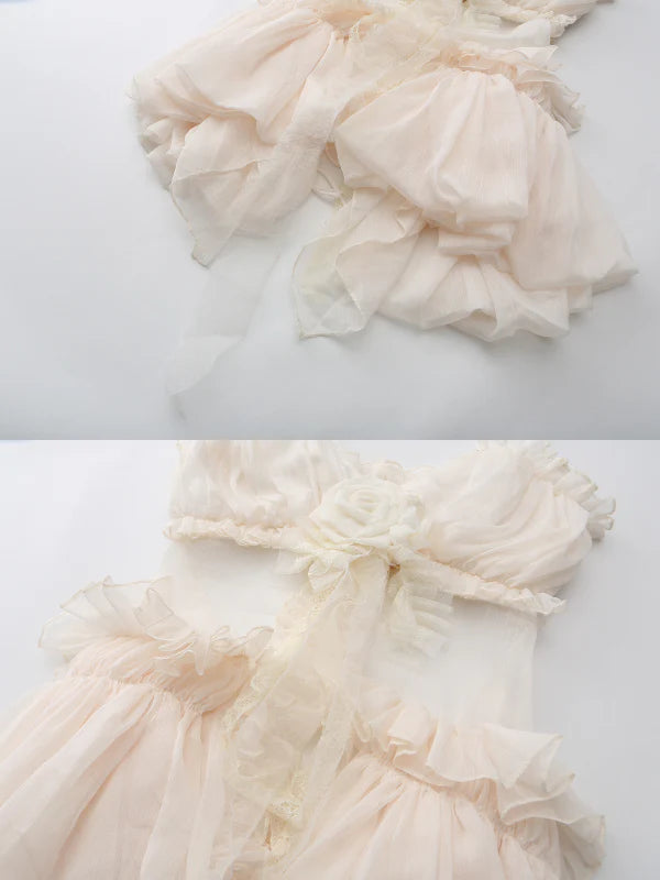 Ivory Bloom Corset Top and Skirt