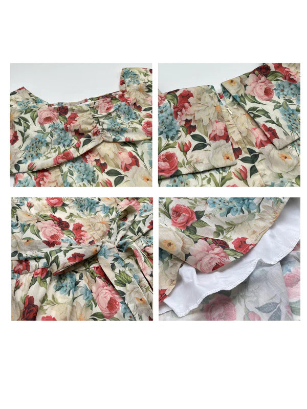 Blossom Garden Square-Neck Floral Dress