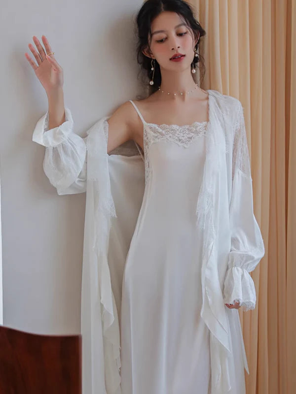 Lillian's Silken Lace Dreamwear Set