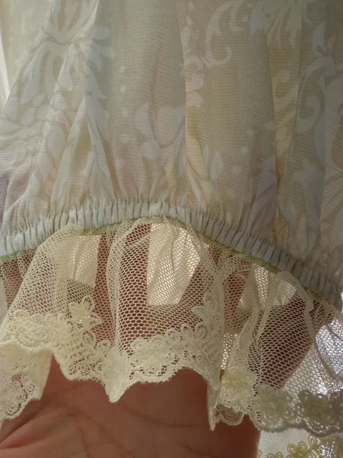 Ethereal Ruffled Floral Nightwear Set