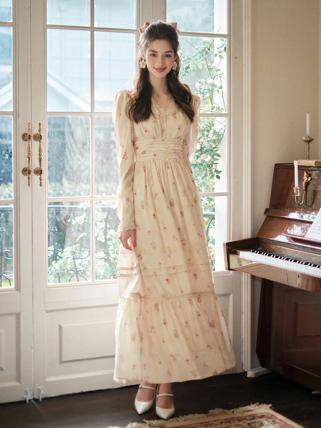 Whispering Roses Vintage Lace Dress