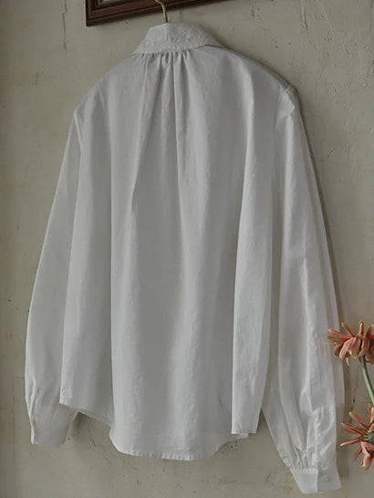 Embroidered Victorian Cotton Blouse
