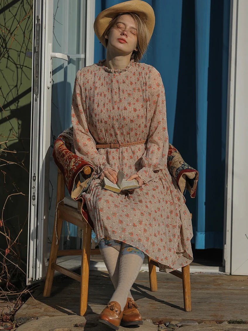 Floral Dream Chiffon Autumn Dress