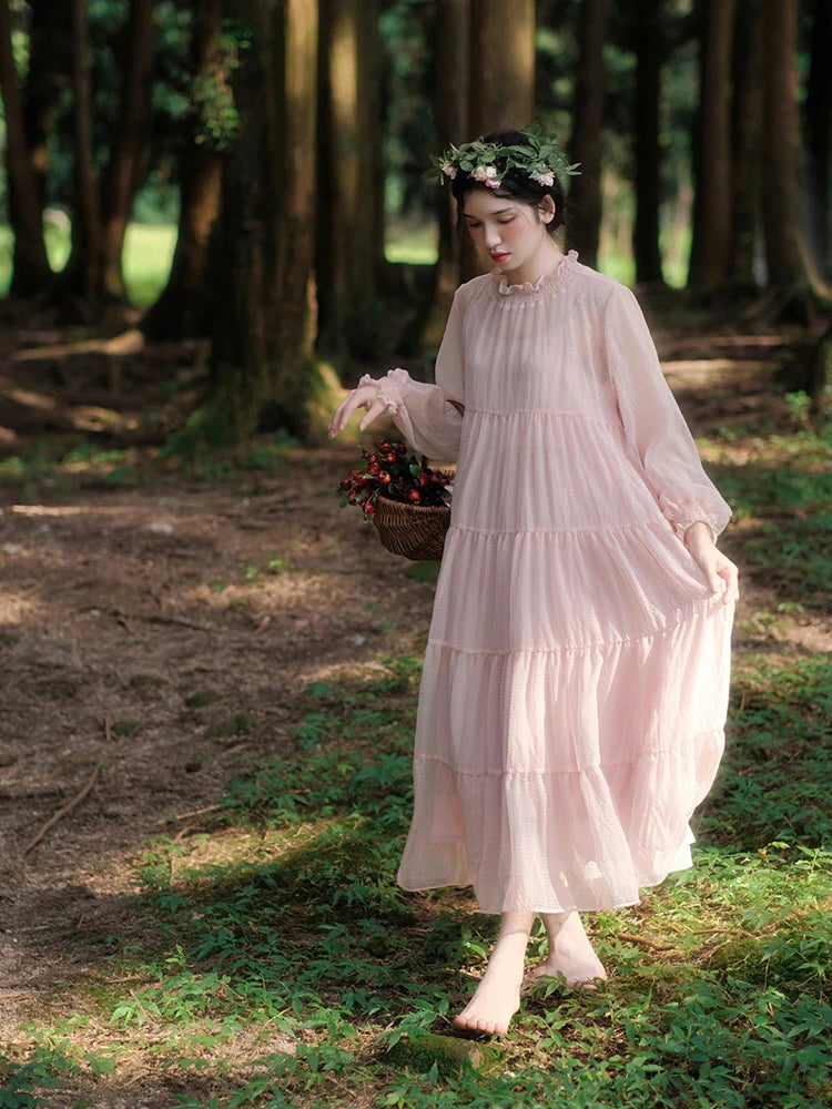 Fairy Blossom Light Pink Tiered Dress