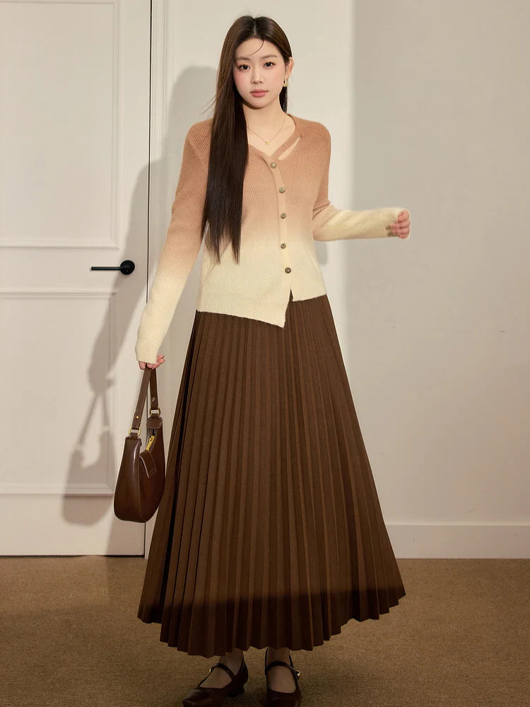 Fairycore Gradient Brown Cardigan