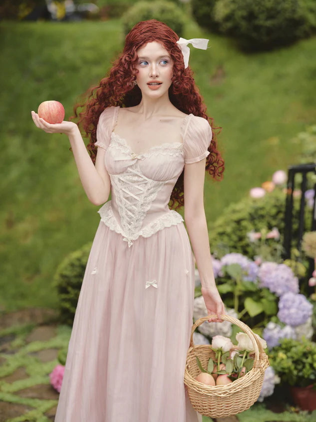 Blush Corset Lace Princess Dress