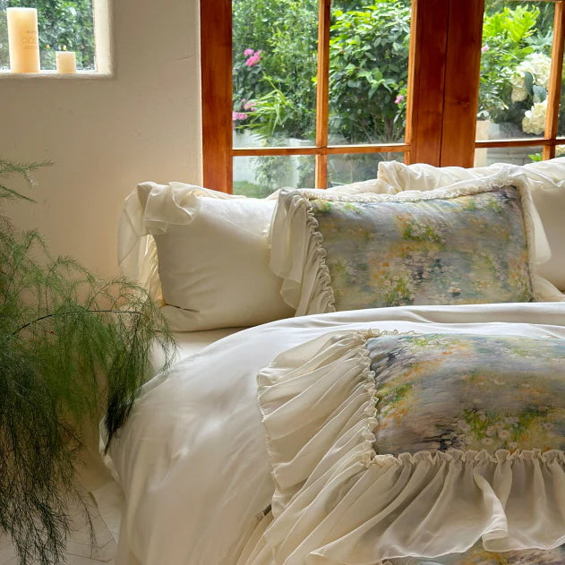 Pastel Garden Ruffle Bedding Set