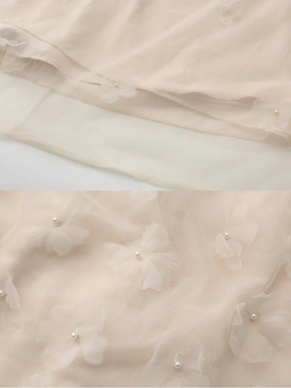 Blossom Whisper Halter Tulle Dress