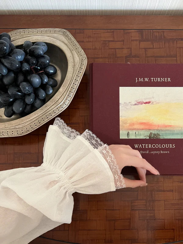 Golden Orchard Two-Piece Lace Loungewear Set