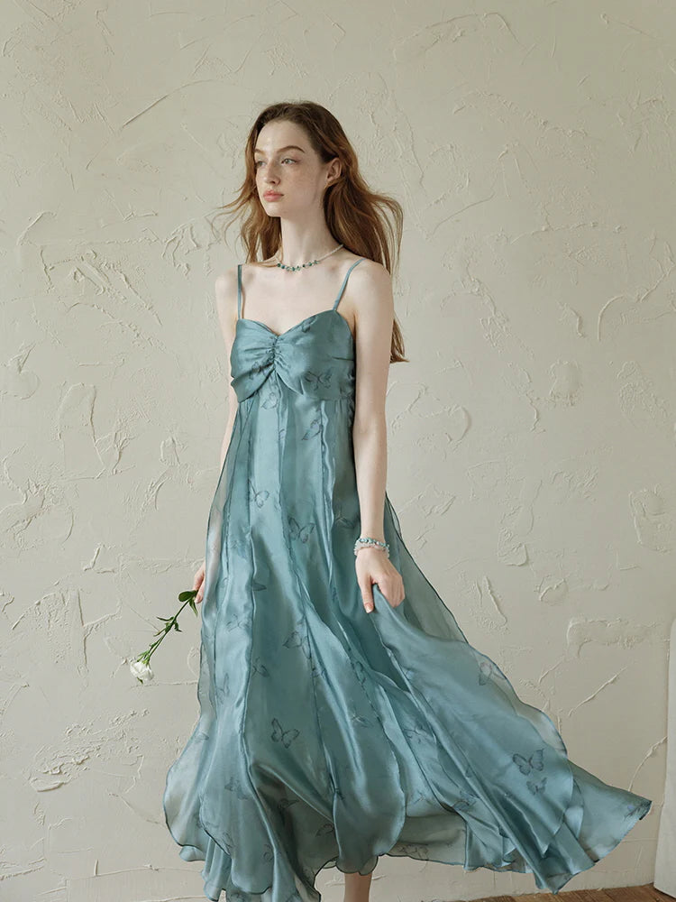 Butterfly Whisper Aqua Dress