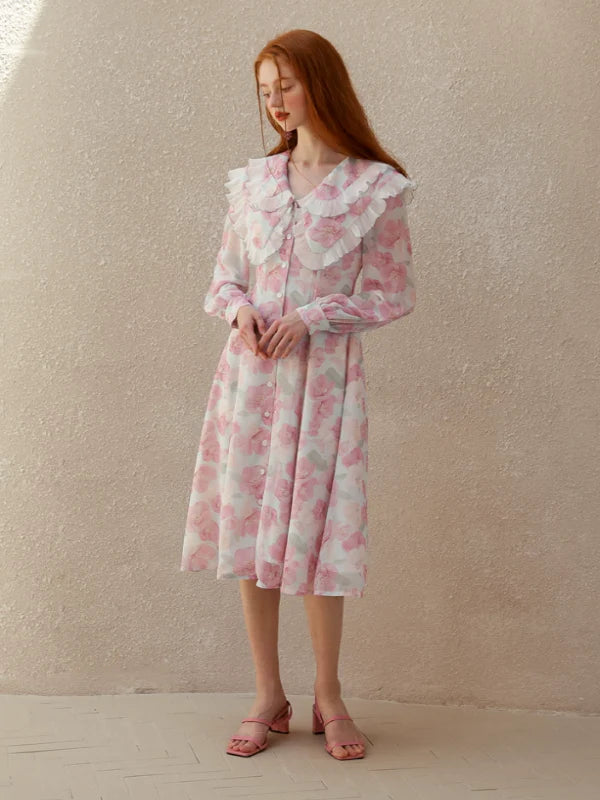 Whispering Petals of the Elegant Spring Dress