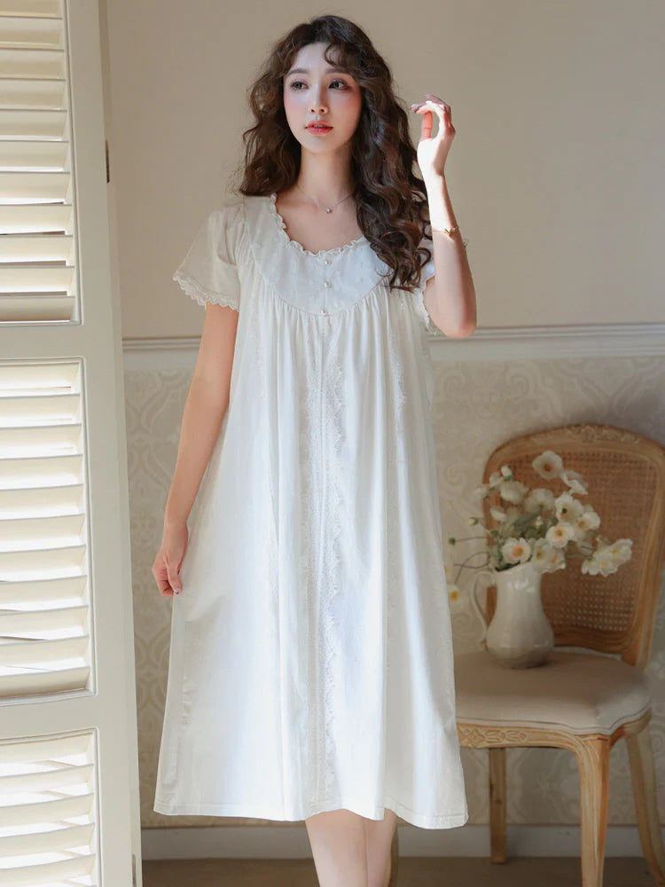 Dreamy Meadow Cotton Nightgown