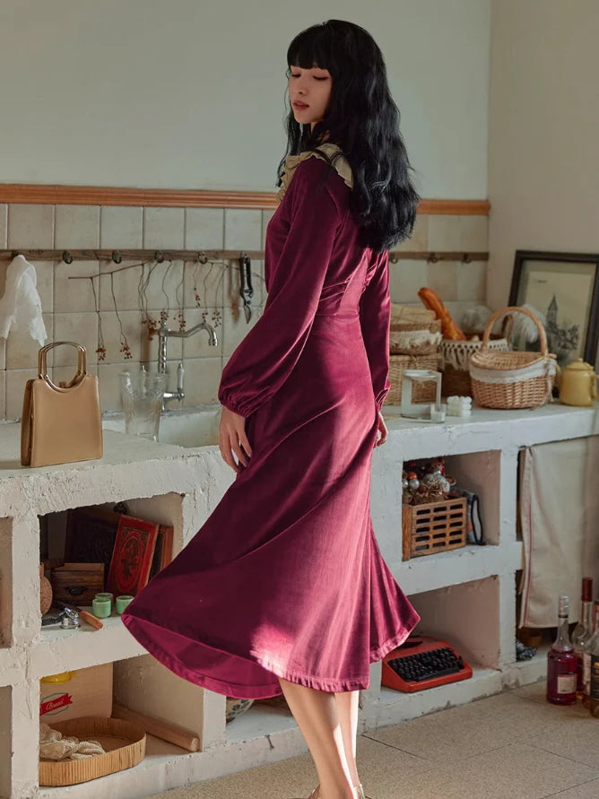 Victorian Velvet Elegance Dress