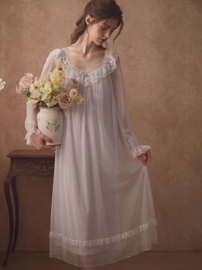 Lace-Trimmed Vintage Nightgown