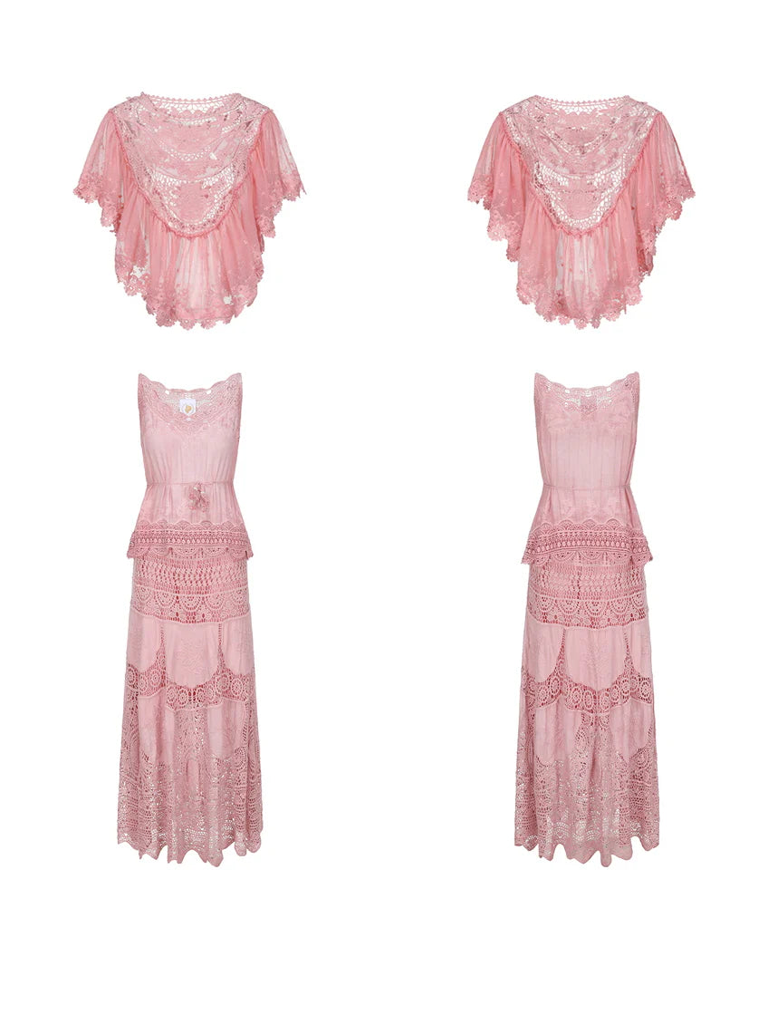 Elizabeth's Retro Pink Elegance Dress