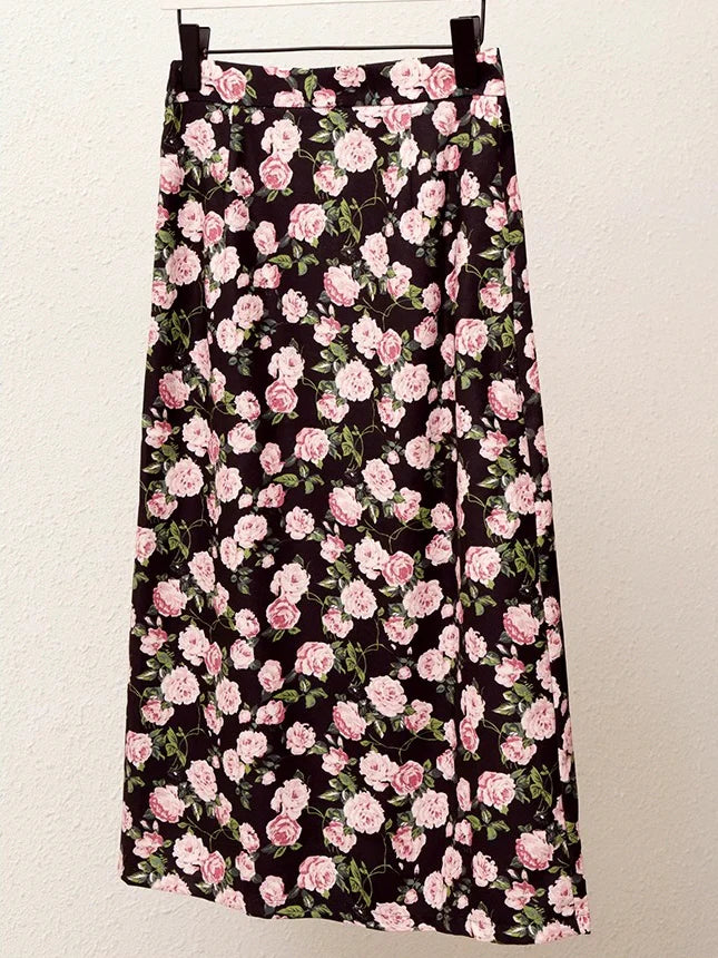 Midnight Rose Garden Skirt