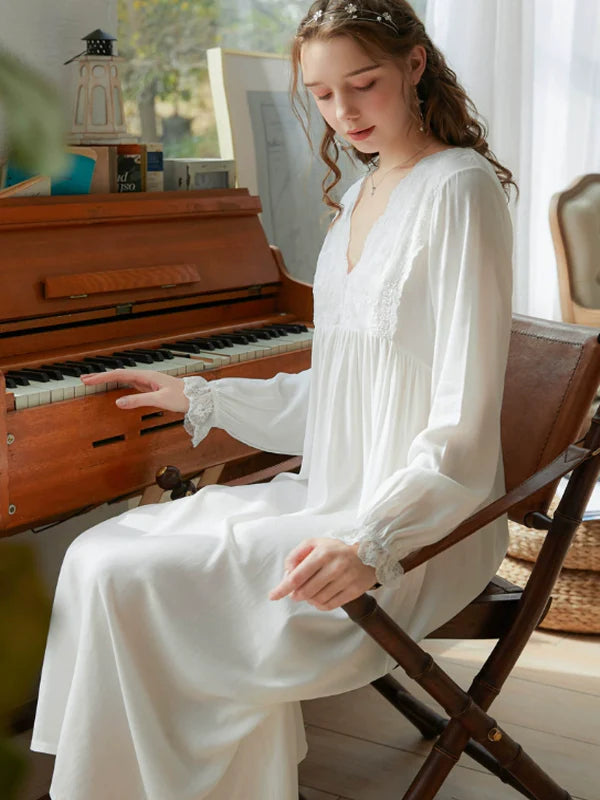 Pure White French Vintage Nightgown