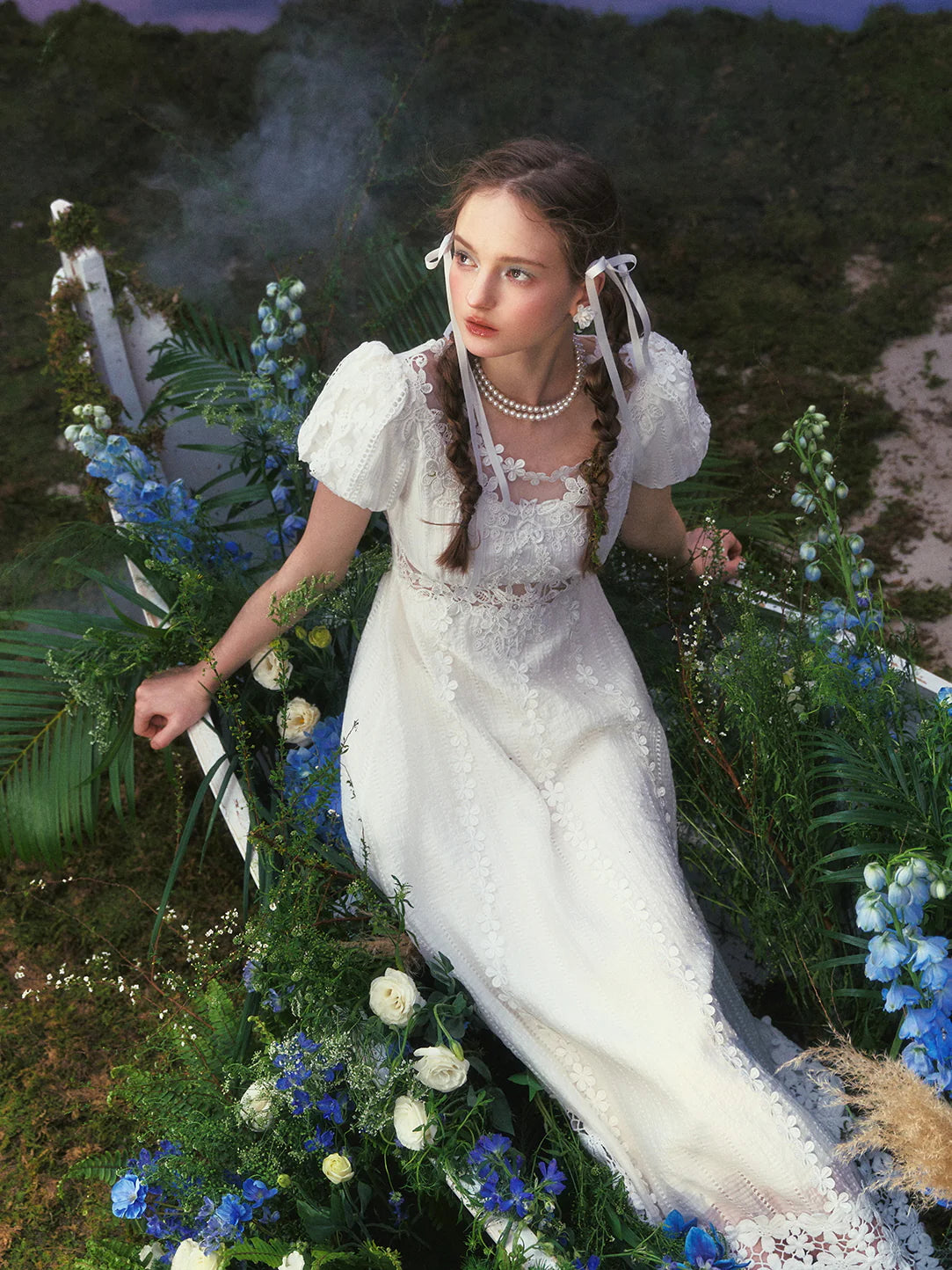 Royal Court Lace Cutout Gown