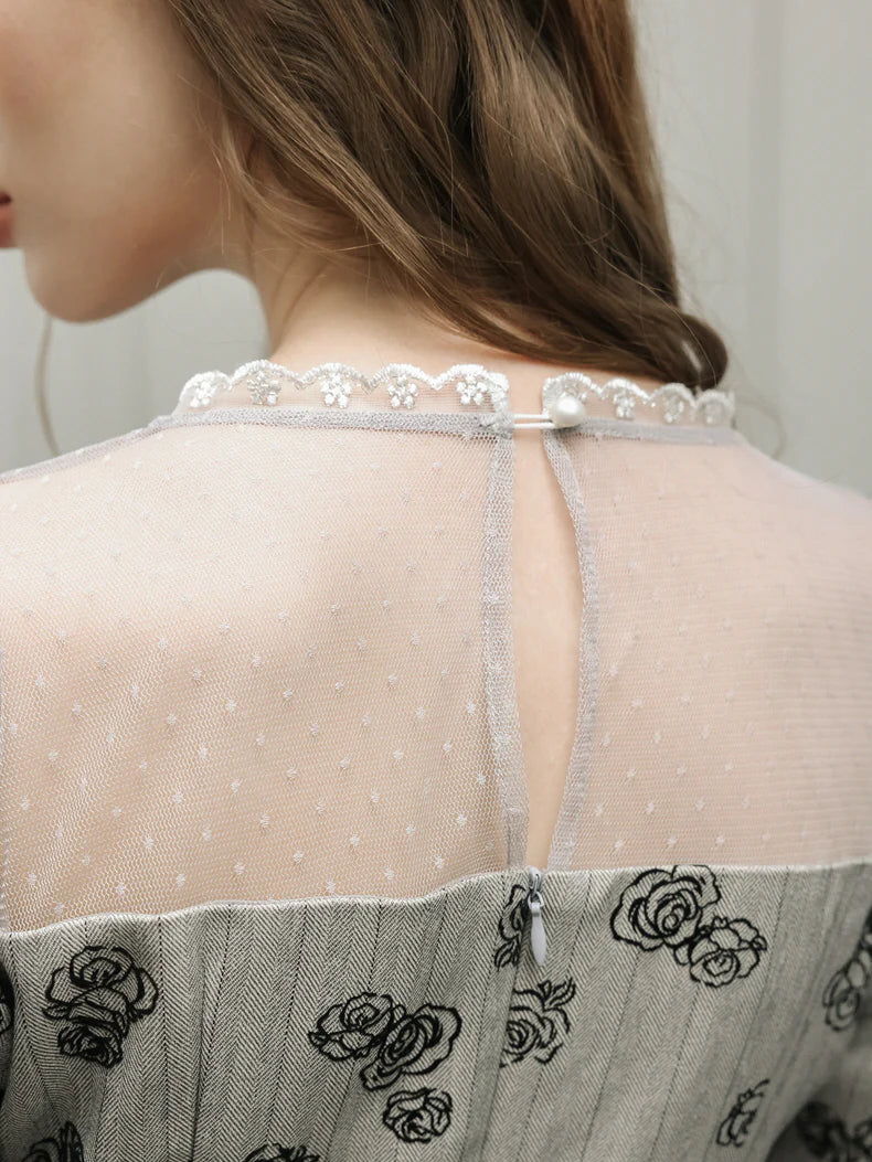 Rosewood Coquette Lace Bow Dress