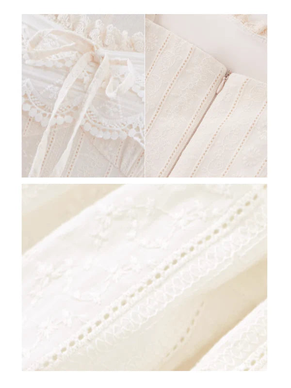 Ethereal Ivory Tiered Maxi Dress