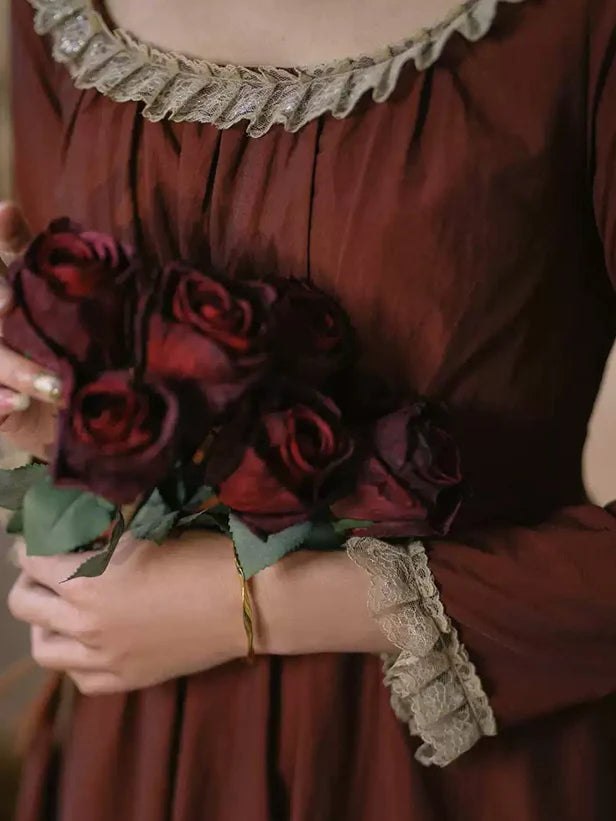 Vintage Rose Garden Nylon Dress