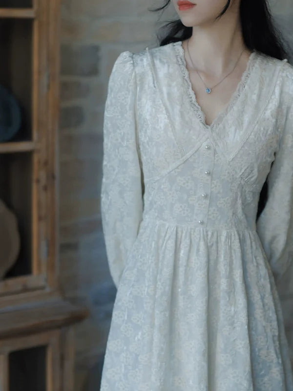 Swan Elegance Floral Dress