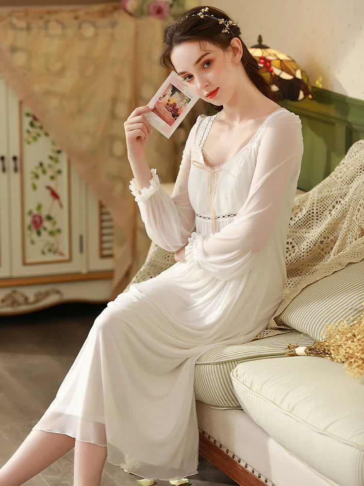 Moonlit Elegance Vintage Nightgown