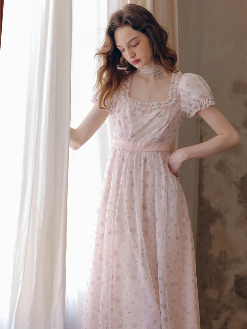 Blush Lace Blossom Dress