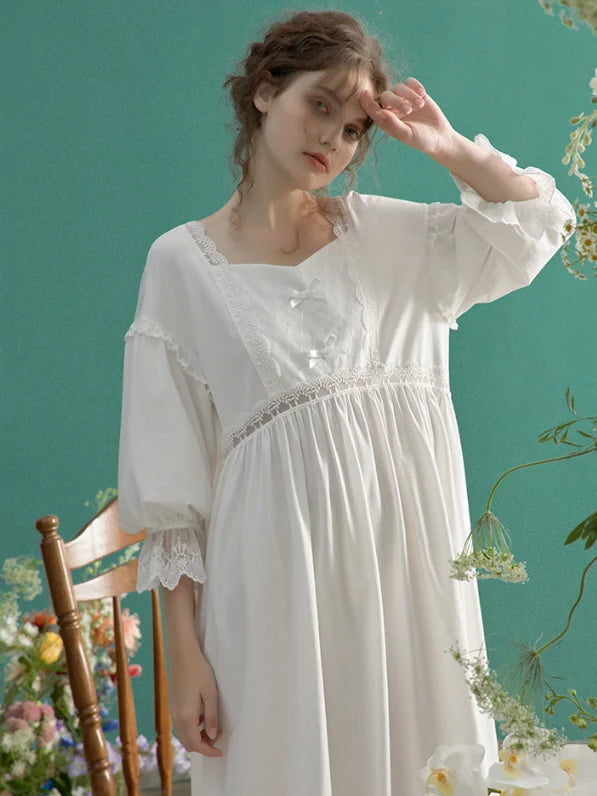 Floral Meadow Lace Nightgown