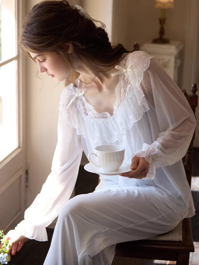 Dreamy Ruffle Lace Fairy Pajama Set