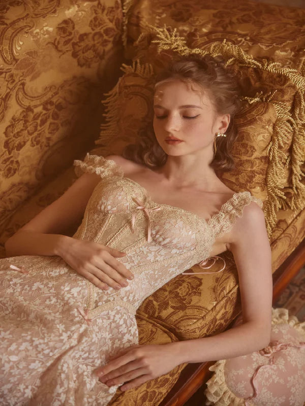 Clara's Golden Blossom Princess Dress